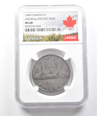 1985 Canada 1 Dollar Uncirculated Set Issue MS68 NGC *9925