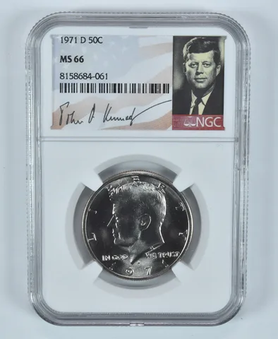 1971-D Kennedy Half Dollar MS66 NGC Special Label