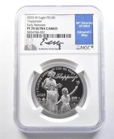 2020-W $100 American Platinum Eagle Happiness ER Moy 1 Oz PF70 UCAM NGC *3471