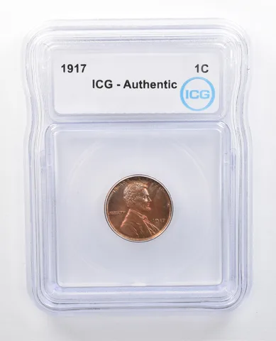 1917 Lincoln Wheat Cent Authentic ICG Beautiful Tone *7633
