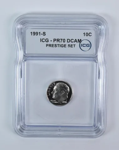 1991-S Roosevelt Dime Prestige Set PR70 DCAM ICG