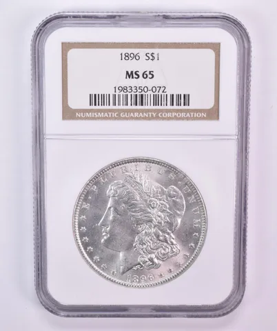 1896 Morgan Silver Dollar MS65 NGC Brown Label