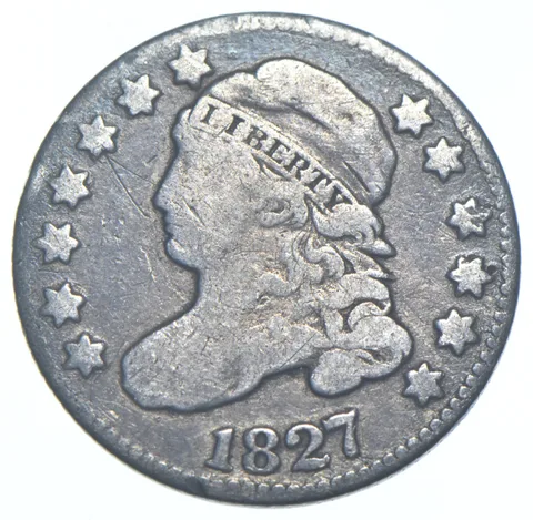 1827 Liberty Cap Dime a1146