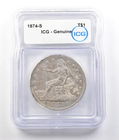 1874-S Seated Liberty Trade Dollar Genuine ICG *0399