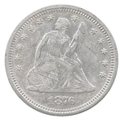 1876-S Seated Liberty Quarter *7827