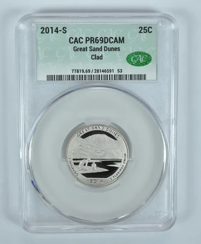 2014-S Washington Quarter Great Sand Dunes CLAD ATB PR69 DCAM CAC CACg