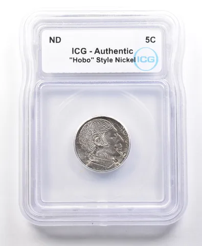 ND Indian Head Buffalo Nickel Hobo Style Authentic ICG a4103