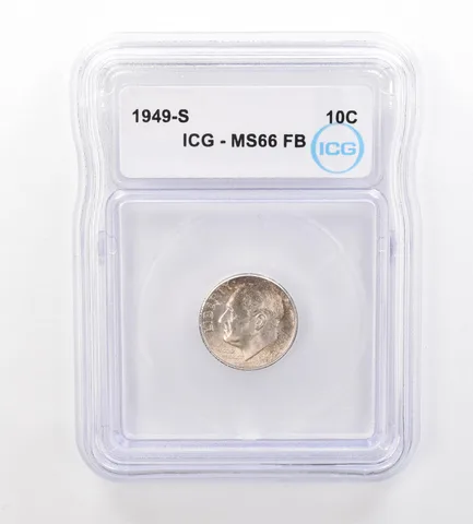 1949-S Roosevelt Dime MS66 FB ICG Nice Tone *7533