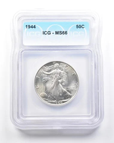 1944 Walking Liberty Half Dollar MS66 ICG a2175