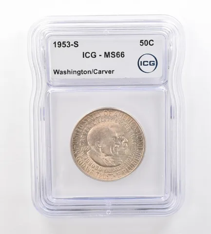 1953-S Washington Carver Commemorative Dollar MS66 ICG Beautiful Tone *7510
