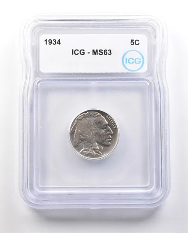 1934 Indian Head Buffalo Nickel MS63 ICG *1408