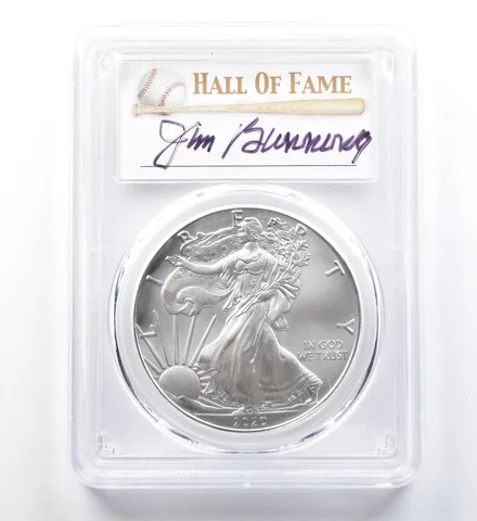 2020 (P) American Silver Eagle Jim Bunning Emergency Issue FDOI MS70 PCGS a1256