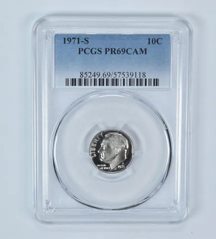 1971-S Roosevelt Dime PR69 CAM PCGS Blue Label