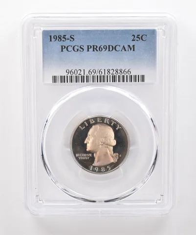 1985-S Washington Quarter PR69 DCAM PCGS Beautiful Tone *1913