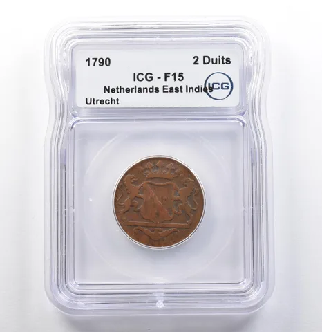1790 Netherlands East Indies 2 Duits Utrecht F15 ICG a9885
