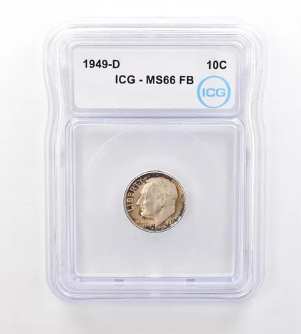 1949-D Roosevelt Dime MS66 FB ICG Beautiful Tone *7527