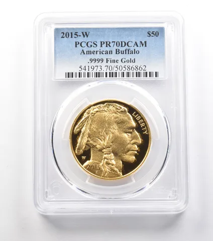 2015-W $50 American Gold Buffalo 1 Oz Gold PR70 DCAM PCGS a0946