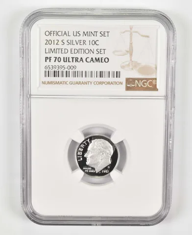 2012-S Roosevelt Dime Silver US Mint Limited Edition Set PF70 NGC