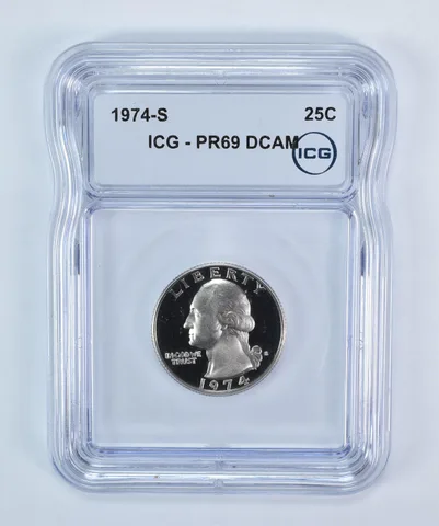 1974-S Washington Quarter PR69 DCAM ICG