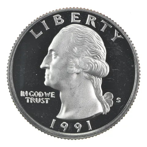 1991-S Washington Quarter CLAD Proof