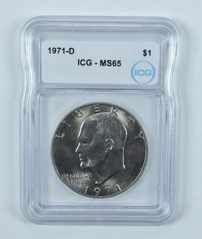 1971-D Eisenhower $1 MS65 ICG