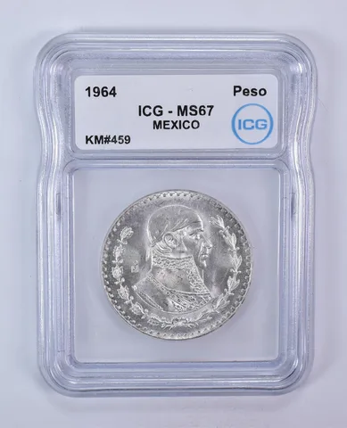 1964 Mexico 1 Peso KM#459 MS67 ICG