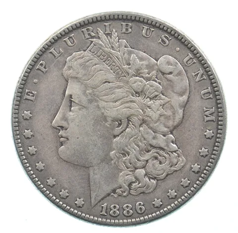 Early - 1886 Morgan Silver Dollar - 90% US Coin *442