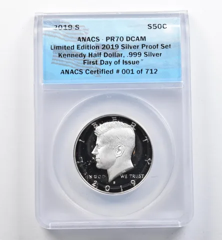 2019-S Kennedy Half Dollar Silver Limited Edition Set FDOI PR70 DCAM ANACS *9063