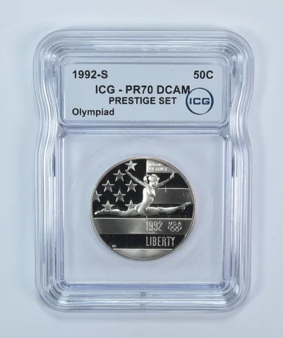 1992-S Olympic Gymnastics Commemorative Half Dollar Prestige Set PR70 DCAM ICG