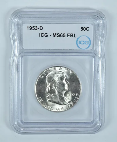 1953-D Franklin Half Dollar MS65 FBL ICG