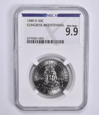 1989-D Congress Commemorative Half Dollar Mint State 9.9 NGC X NGCX