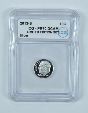 2013-S Roosevelt Dime Silver Limited Edition Set PR70 DCAM ICG