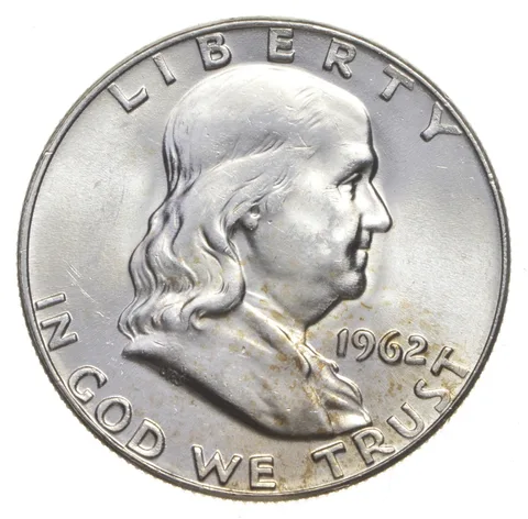 Choice Unc 1962-D Franklin Half Dollar Gem BU From Original Roll
