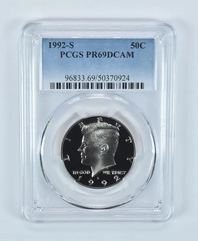 1992-S Kennedy Half Dollar PR69 DCAM PCGS Blue Label