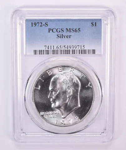1972-S Eisenhower $1 Silver MS65 PCGS Blue Label