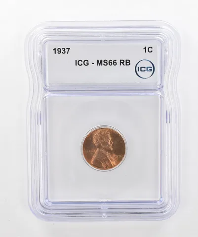1937 Lincoln Wheat Cent MS66 RB ICG Beautiful Tone *2910