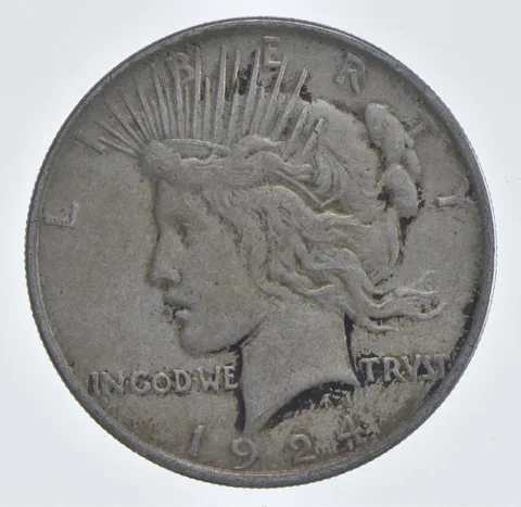 Better - 1924 Peace Silver Dollar - 90% US Coin *692