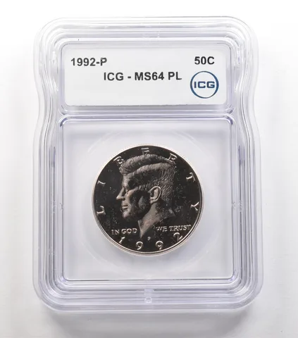 1992-P Kennedy Half Dollar MS64 PL ICG a6680
