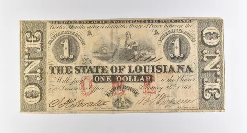 1862 $1 Baton Rouge LA Obsolete Note *3793