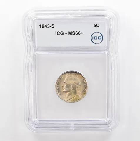 1943-S Jefferson Nickel MS66+ ICG Beautiful Tone *5374