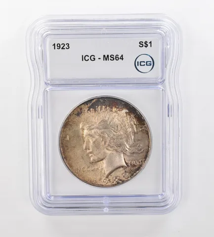 1923 Peace Silver Dollar MS64 ICG Beautiful Tone *0976