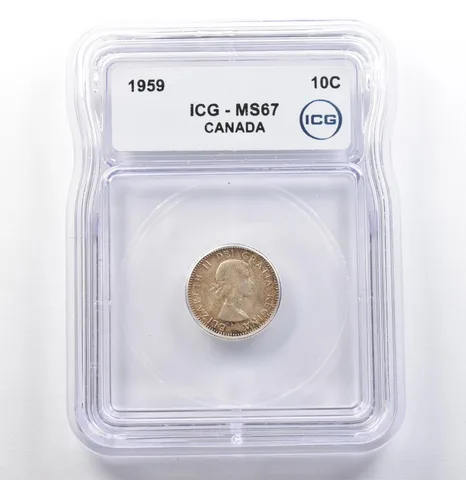 1959 Canada 10 Cents MS67 ICG *9934