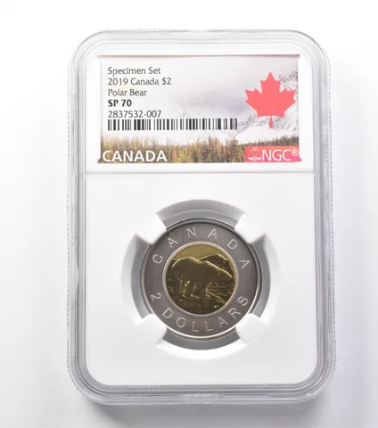 2019 Canada 2 Dollars Specimen Set Polar Bear SP70 NGC *9923
