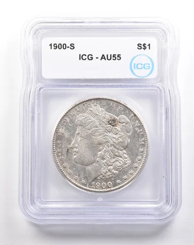 1900-S Morgan Silver Dollar AU55 ICG *5546
