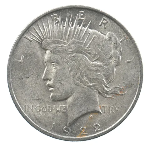 Early - 1922 Peace Silver Dollar - 90% US Coin *448