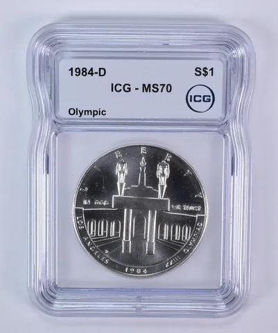 1984-D Olympic Commemorative Silver Dollar MS70 ICG