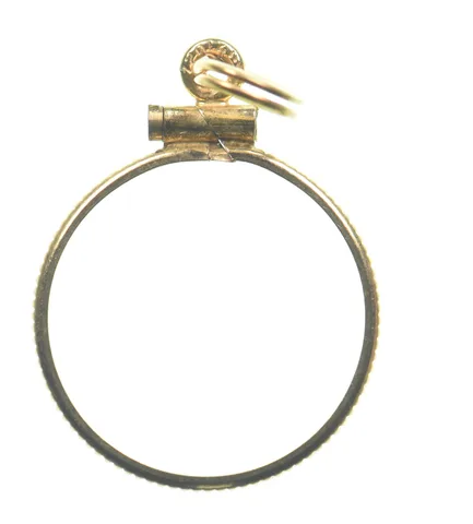 12k 0.7 Gram Gold Filled 15.5mm Coin Bezel Pendant Frame Edge *4984