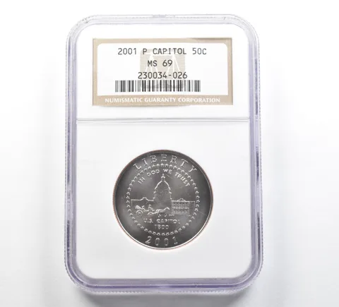 2001-P Capitol Visitor Center Commemorative Half Dollar MS69 NGC Brown Label