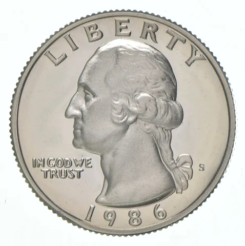 1986-S Washington Quarter CLAD Proof