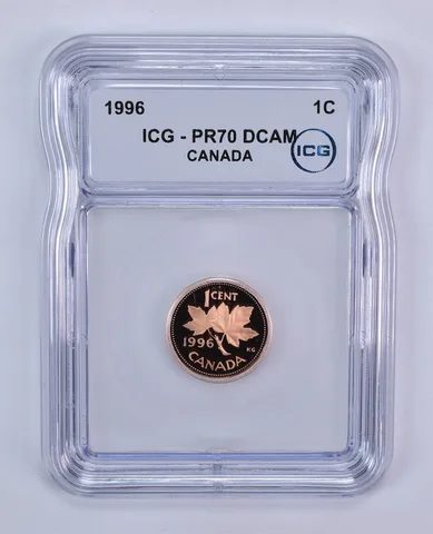 1996 Canada 1 Cent PR70 DCAM ICG